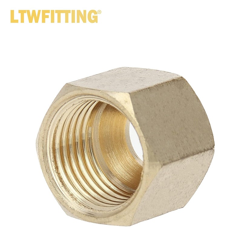 LTWFITTING Assortment Kit Tube OD 1/8" 3/16" 1/4" 5/16" 3/8" Brass Compression Nut Set (Pack of 125) - Image 4